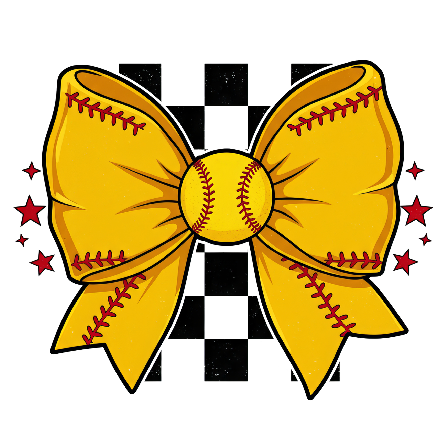 Softball Bow Graphic Tee
