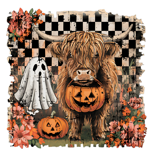 Highland Cow Halloween Graphic Tee