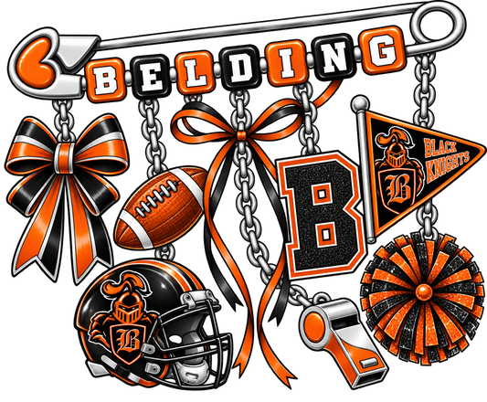 Belding Black Knights Team Pin Graphic Tee
