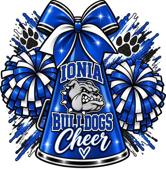 Ionia Bulldogs Cheer Graphic Tee
