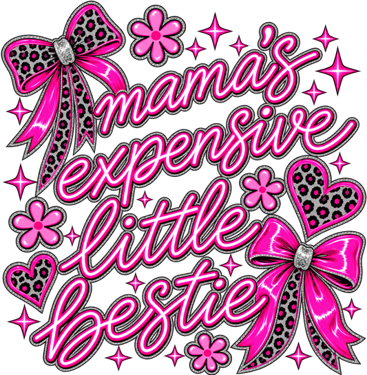 “Mama’s Expensive Little Bestie” Leopard Dress