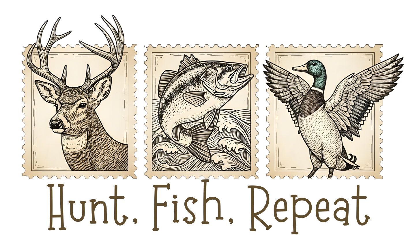 Hunt. Fish. Repeat. Graphic Tee