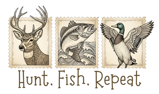 Hunt. Fish. Repeat. Graphic Tee