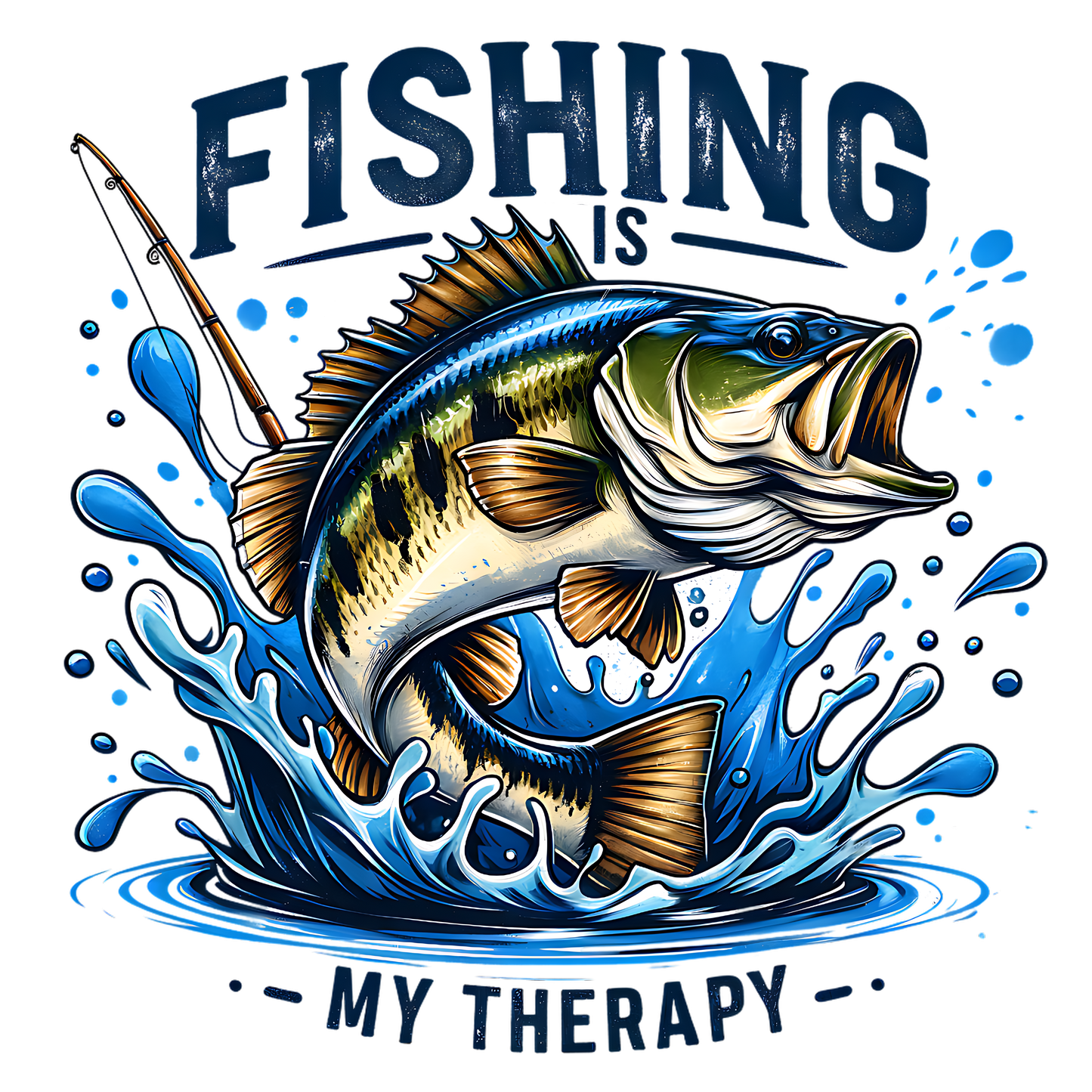 Fishing Is My Therapy Graphic Tee