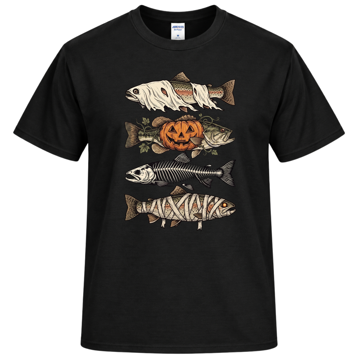 Spooky Fish Halloween Graphic Tee