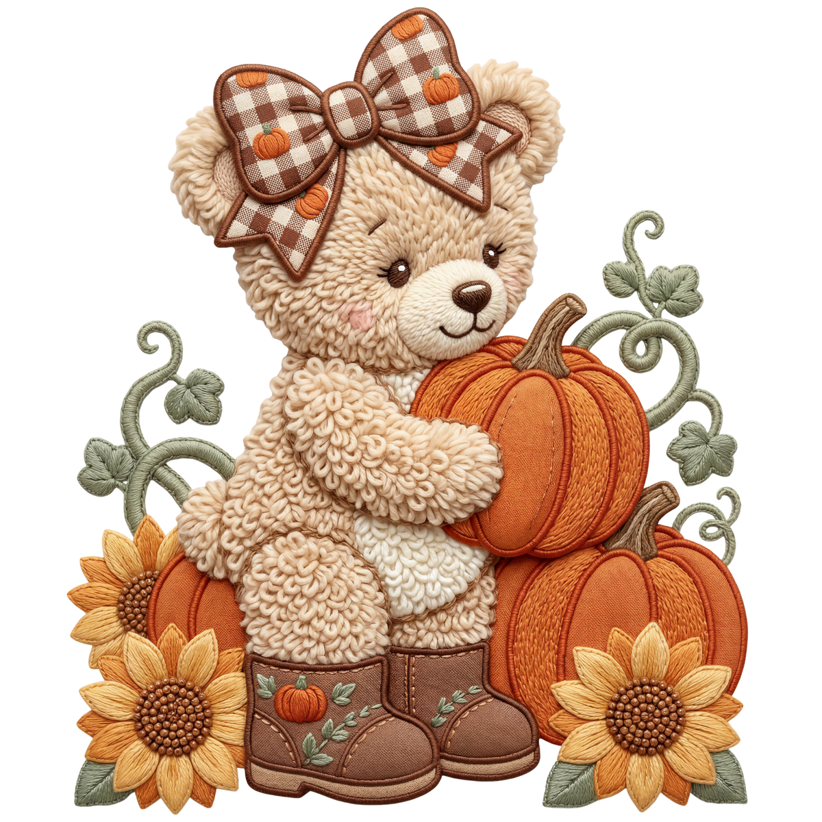 Fall Teddy Bear Decorative Towel