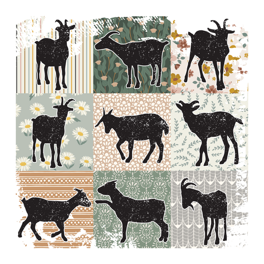 Farm Goat Patchwork Graphic Tee