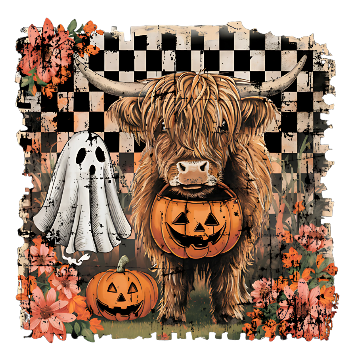Highland Cow Halloween Graphic Tee
