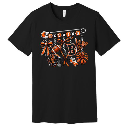 Belding Black Knights Team Pin Graphic Tee