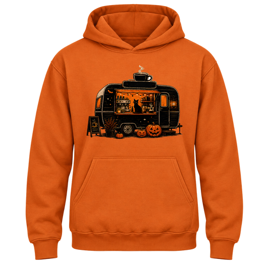 Spooky Cat Coffee Truck Hoodie