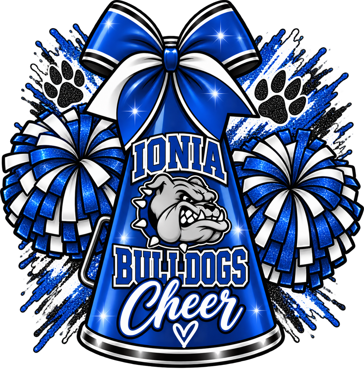 Ionia Bulldogs Cheer Graphic Tee