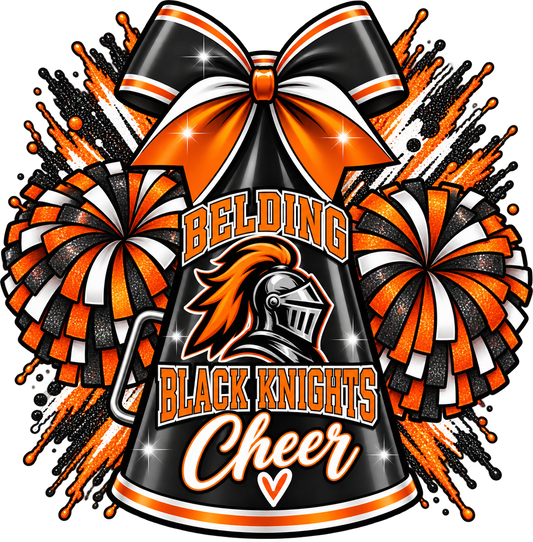 Belding Black Knights Cheer Graphic Tee
