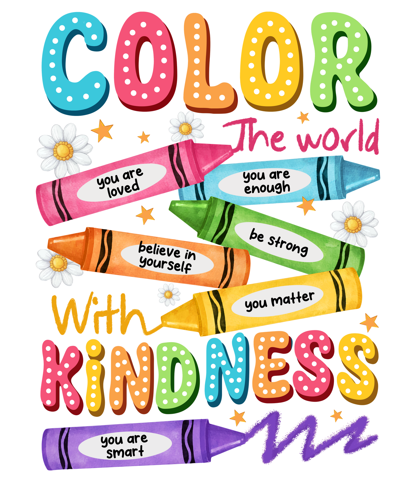 Color the World with Kindness Graphic Tee