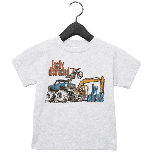 Easily Distracted by Wheels Youth Graphic Tee