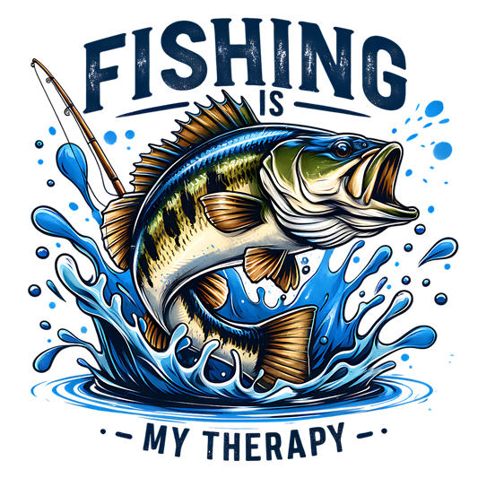 Fishing Is My Therapy Graphic Tee