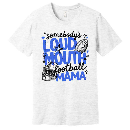 Loud Mouth Football Mama (Blue)