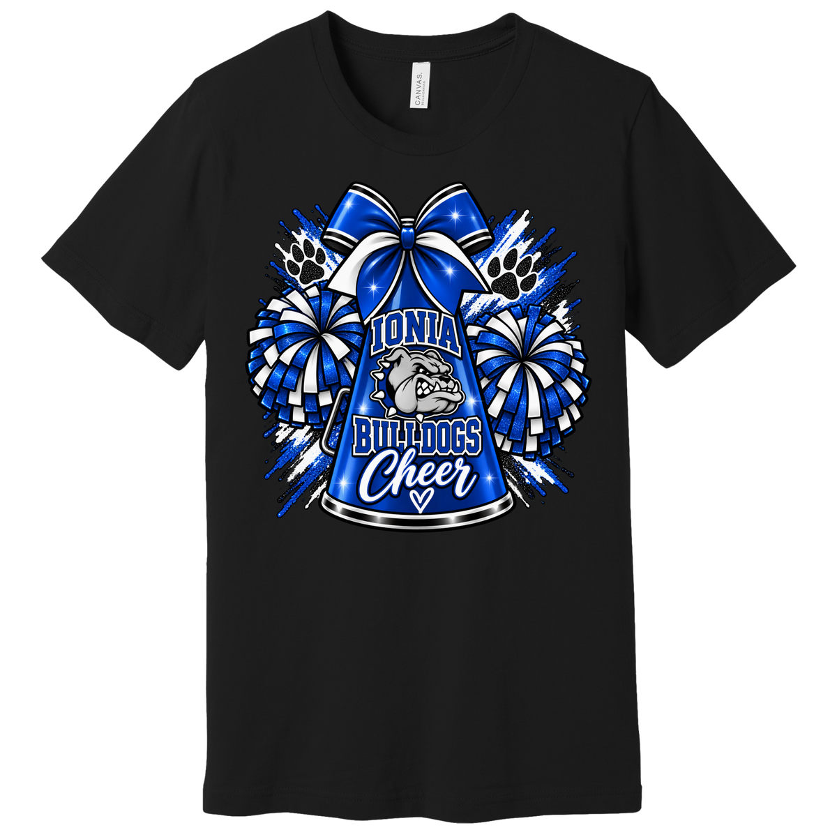 Ionia Bulldogs Cheer Graphic Tee