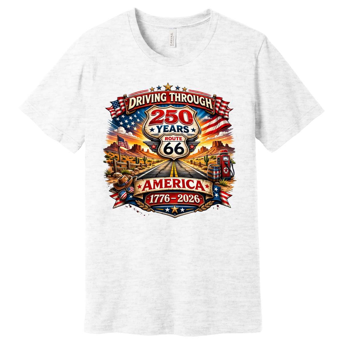 Driving Through 250 Years of America Graphic Tee