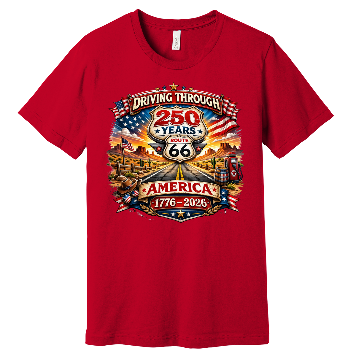Driving Through 250 Years of America Graphic Tee
