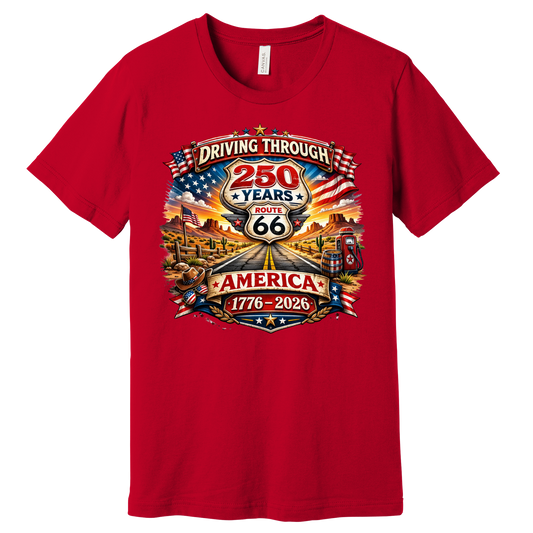 Driving Through 250 Years of America Graphic Tee