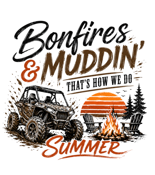 Bonfires & Muddin' Summer Graphic Tee