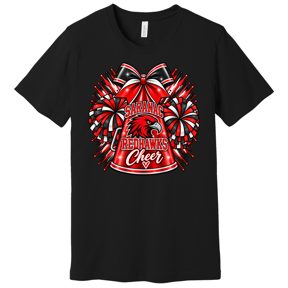 Saranac Redhawks Cheer Graphic Tee