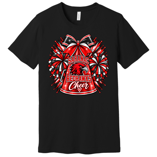 Saranac Redhawks Cheer Graphic Tee