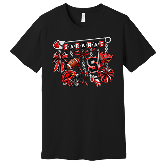 Saranac Redhawks Team Pin Graphic Tee