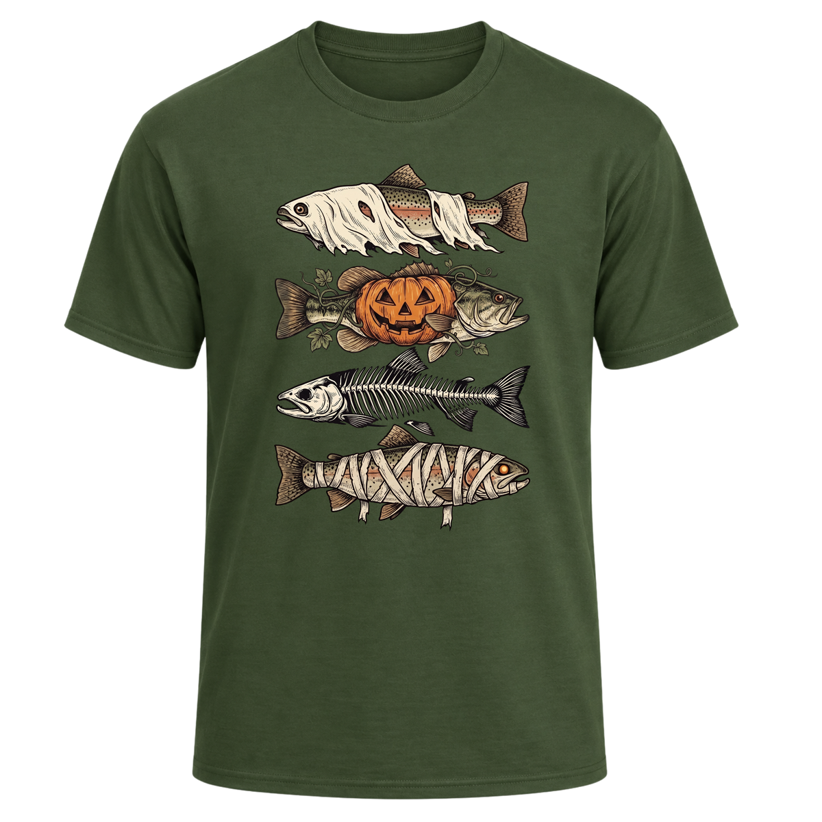 Spooky Fish Halloween Graphic Tee