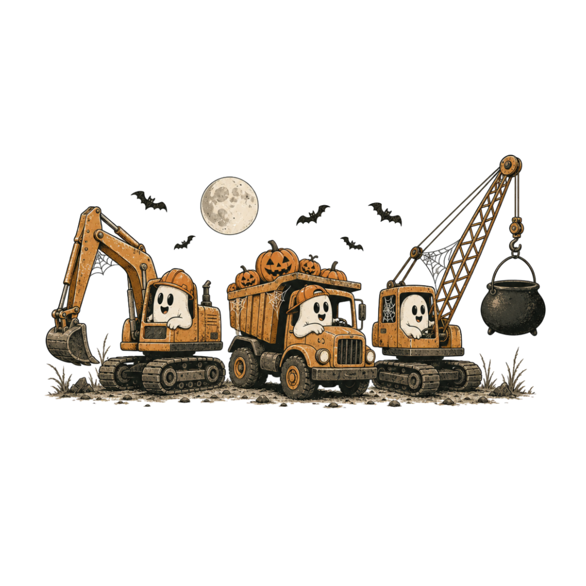 Spooky Construction Crew Youth Tee