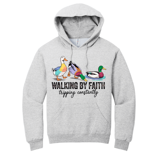 Walking by Faith Duck Graphic Hoodie