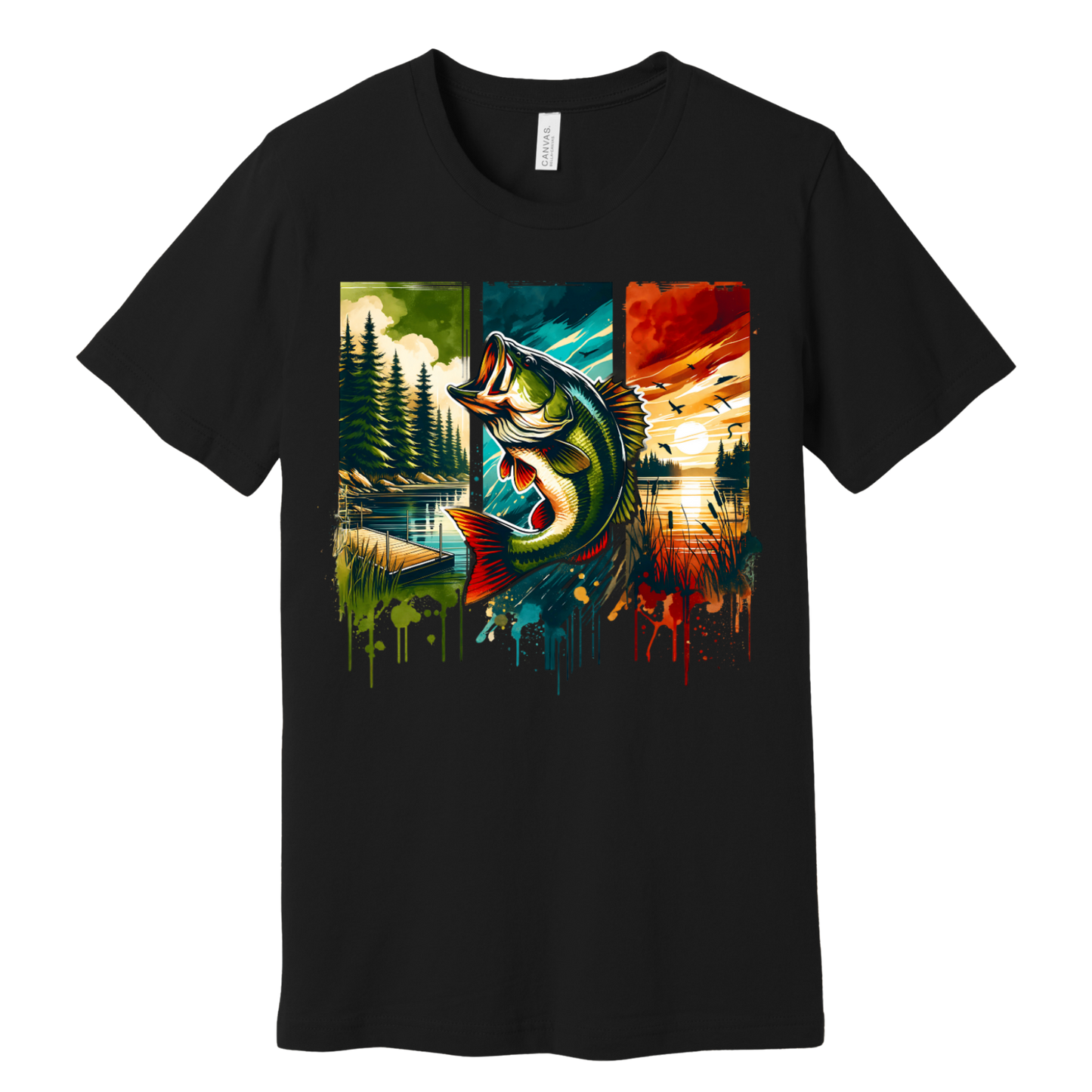 Bass Fishing Graphic Tee