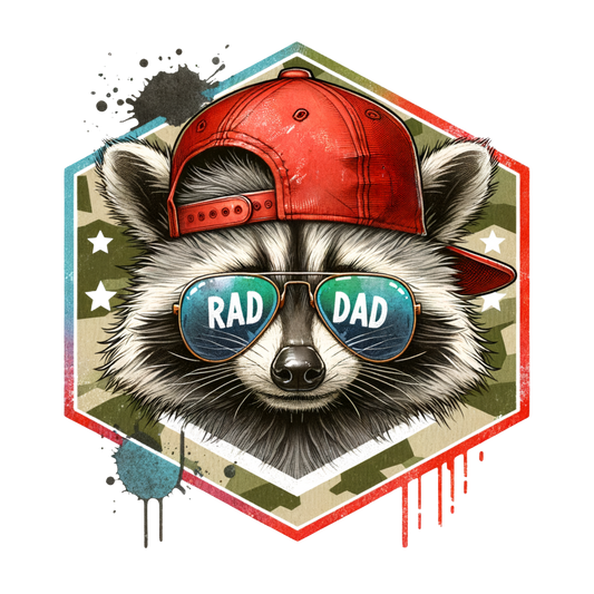 Rad Dad Raccoon Graphic Tee