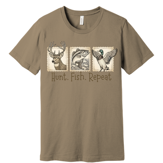 Hunt. Fish. Repeat. Graphic Tee