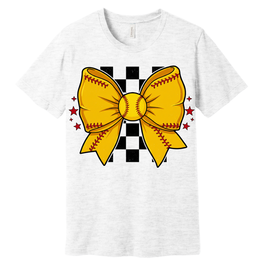 Softball Bow Graphic Tee