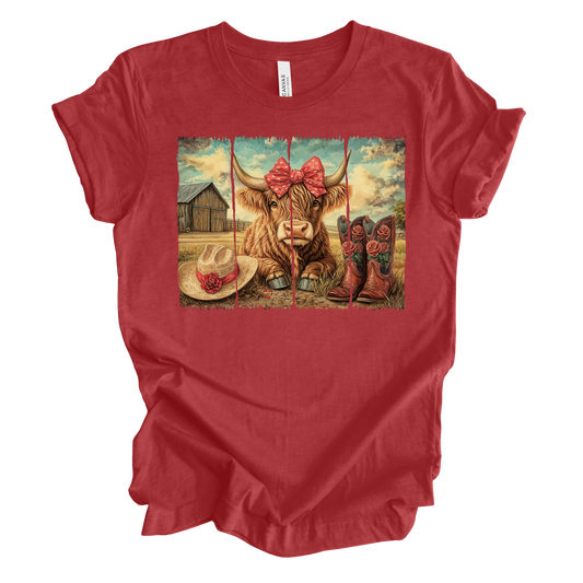 Western Highland Cow Graphic Tee