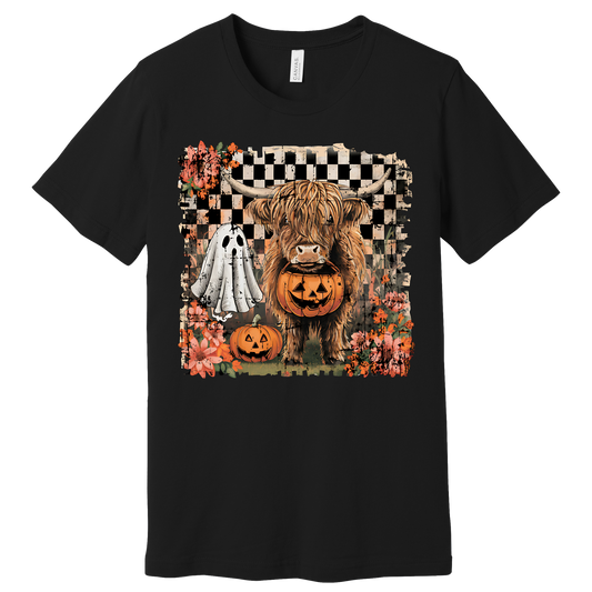 Highland Cow Halloween Graphic Tee