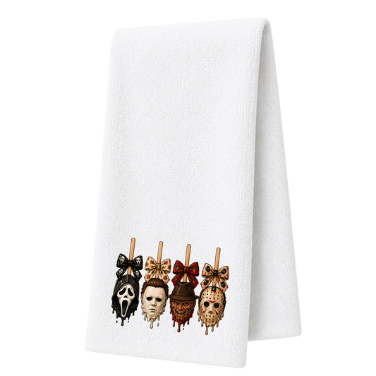 Horror Caramel Apple Decorative Towel