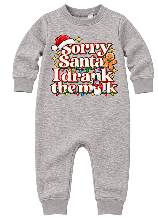 Rabbit Skins Fleece One-Piece – Sorry Santa, I Drank All the Milk