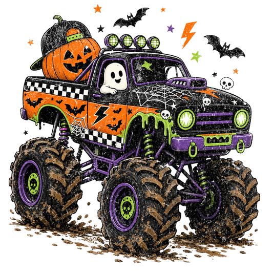 Halloween Monster Truck Youth Tee