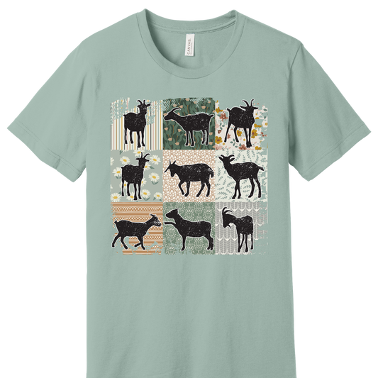Farm Goat Patchwork Graphic Tee