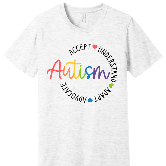 “Accept • Understand • Adapt • Advocate – Autism” Graphic Tee