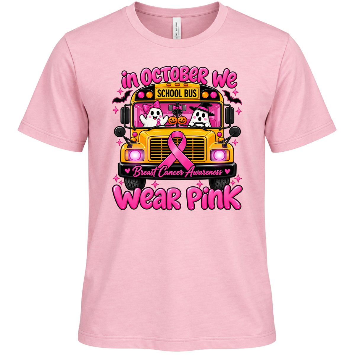 School Bus Breast Cancer Graphic Tee