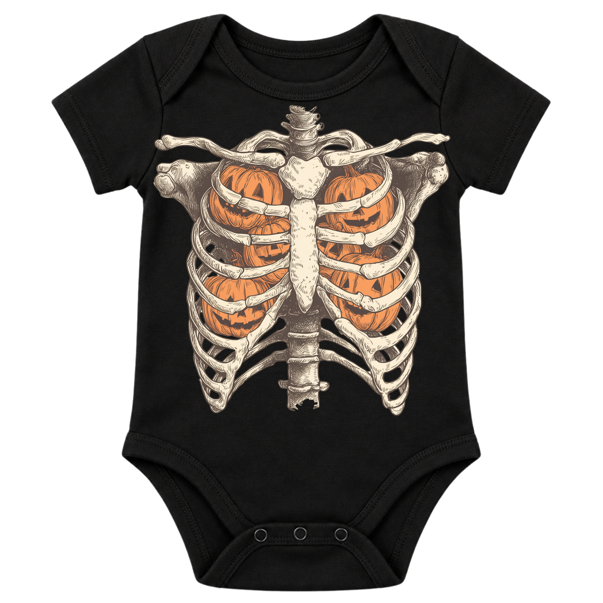 Pumpkin Ribcage Onesie