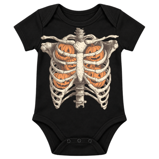 Pumpkin Ribcage Onesie
