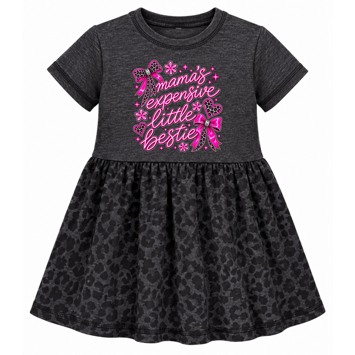 “Mama’s Expensive Little Bestie” Leopard Dress