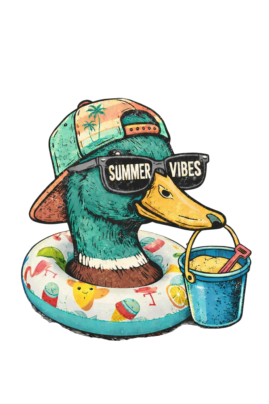 Summer Vibes Duck Graphic Tee