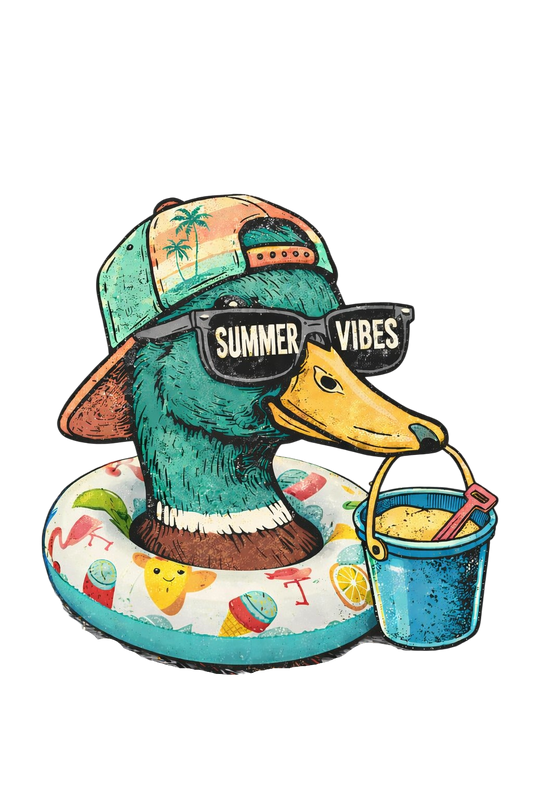 Summer Vibes Duck Graphic Tee